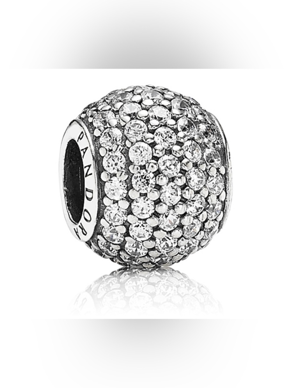 Authentic Retired Pandora Pave Lights CZ S925 Ale Silver Openwork Charm